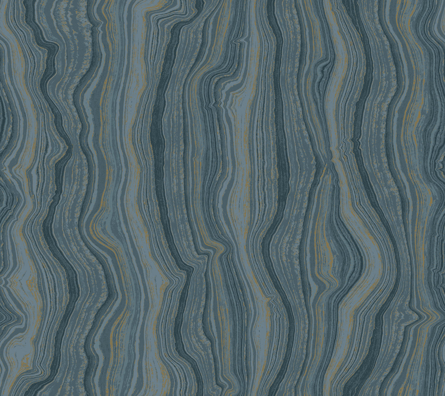 York Wallcoverings Candice Olson Decadence II Mineral Shimmer Denim and Gold Wallpaper Modern Bohemian Blues   - DF3321