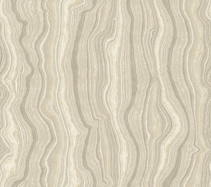 York Wallcoverings Candice Olson Decadence II Mineral Shimmer Warm Neutral and Pearl Wallpaper Modern Bohemian Beiges   - DF3324