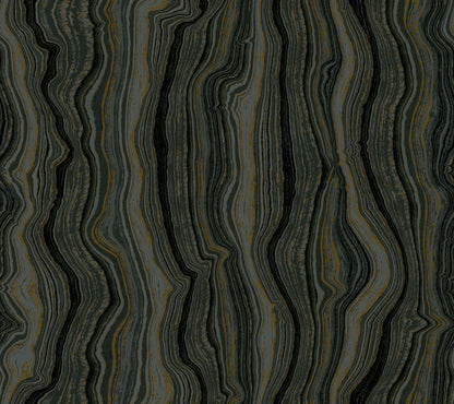 York Wallcoverings Candice Olson Decadence II Mineral Shimmer Black and Gold Wallpaper Modern Bohemian Blacks   - DF3326
