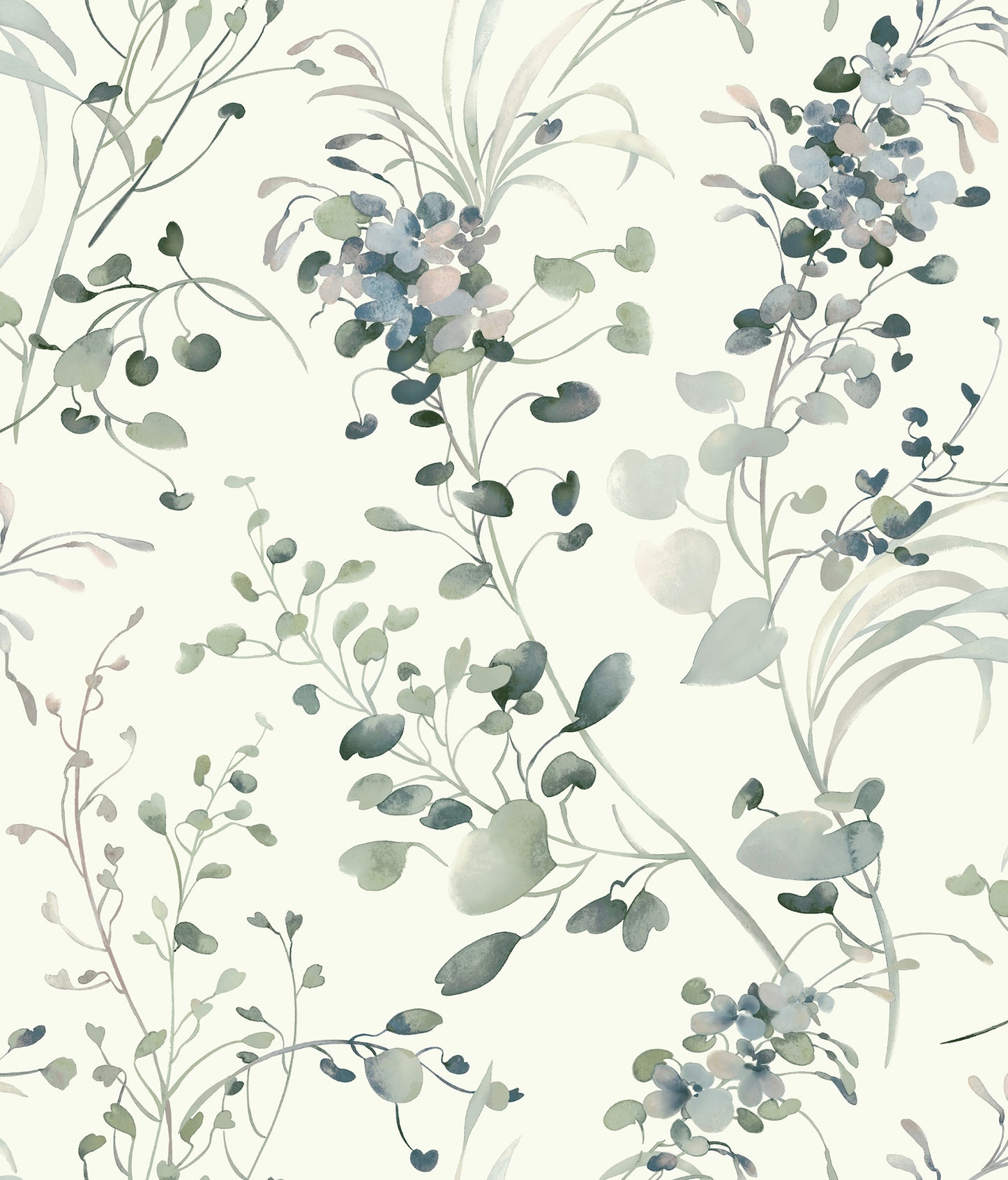 York Wallcoverings Candice Olson Decadence II Spring Whispers Jade Wallpaper Transitional Botanical Whites and Off-Whites   - DF3341