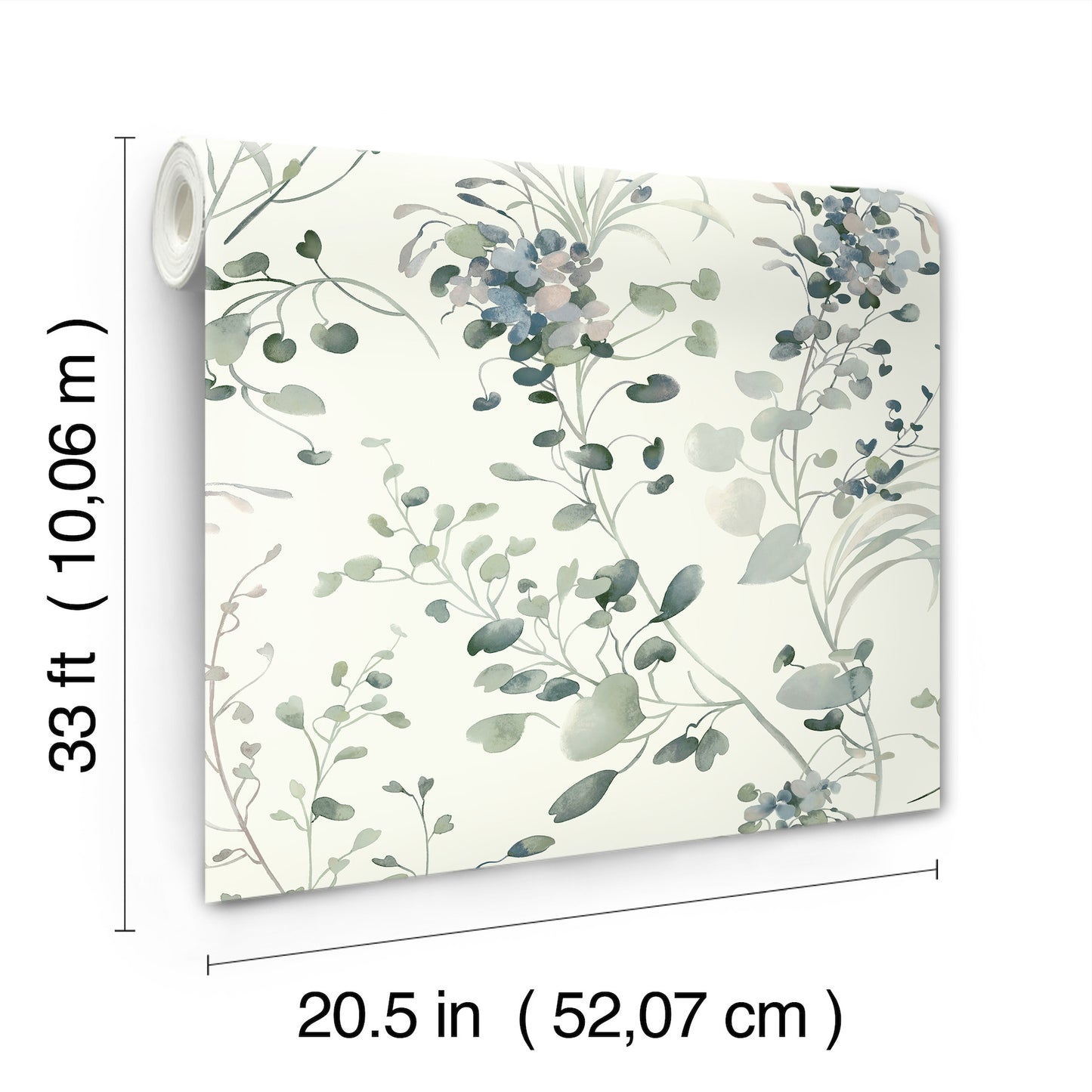 York Wallcoverings Candice Olson Decadence II Spring Whispers Jade Wallpaper Transitional Botanical Whites and Off-Whites   - DF3341