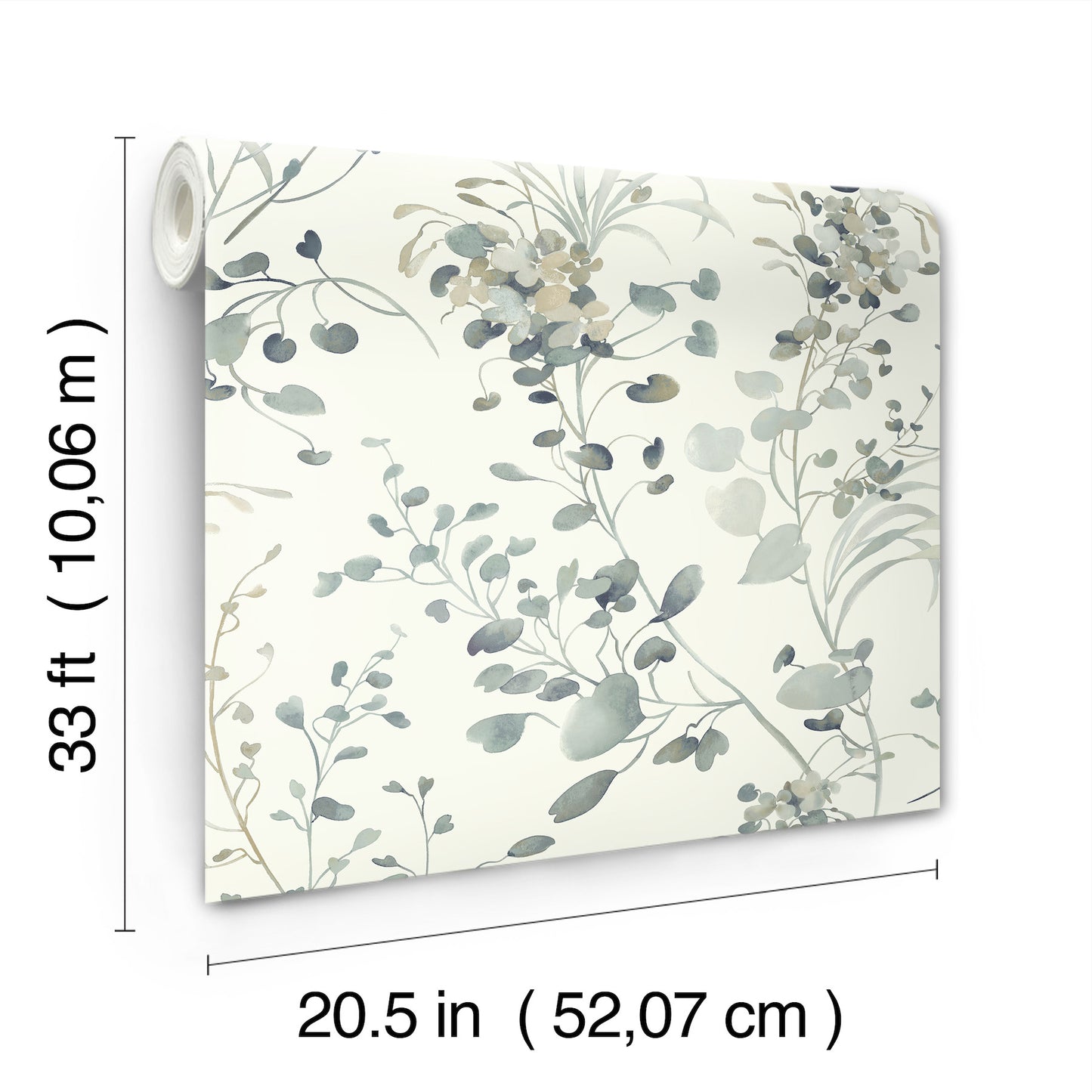 York Wallcoverings Candice Olson Decadence II Spring Whispers Moss Wallpaper Transitional Botanical Whites and Off-Whites   - DF3344