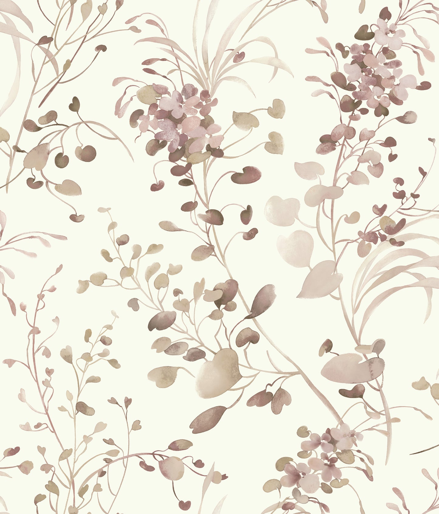 York Wallcoverings Candice Olson Decadence II Spring Whispers Soft Blush Wallpaper Transitional Botanical Whites and Off-Whites   - DF3345