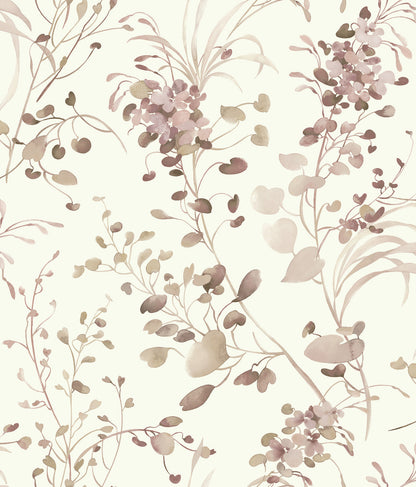 York Wallcoverings Candice Olson Decadence II Spring Whispers Soft Blush Wallpaper Transitional Botanical Whites and Off-Whites   - DF3345