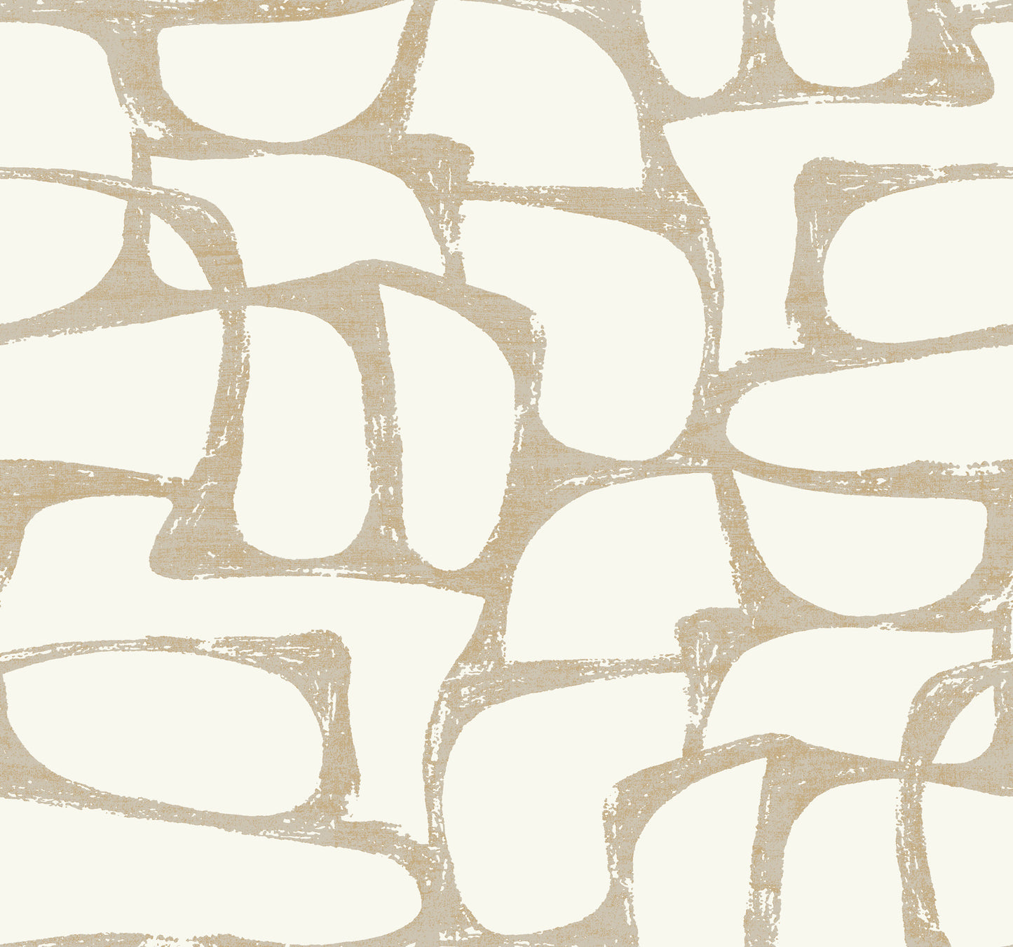 York Wallcoverings Candice Olson Decadence II Craftsman Geometric White and Gold Wallpaper Modern Geometrics Whites and Off-Whites   - DF3351