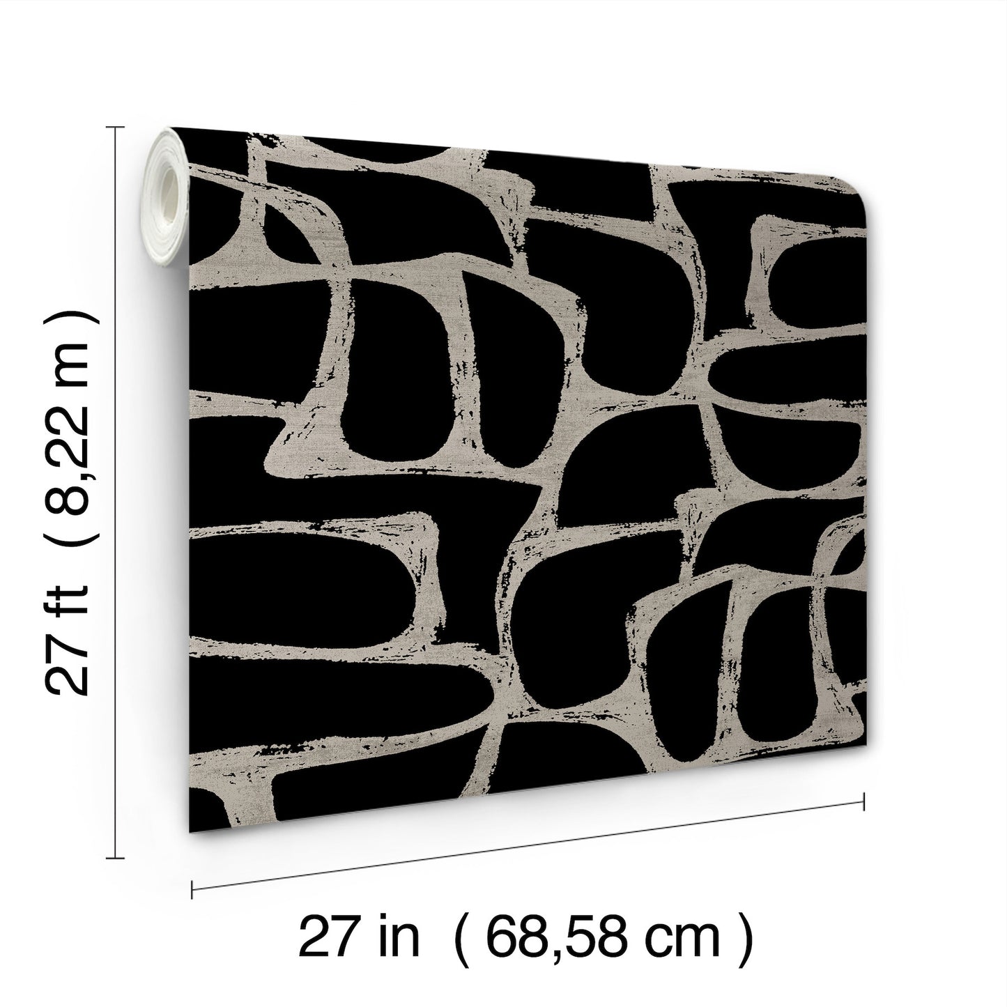 York Wallcoverings Candice Olson Decadence II Craftsman Geometric Black Wallpaper Modern Geometrics Blacks   - DF3352