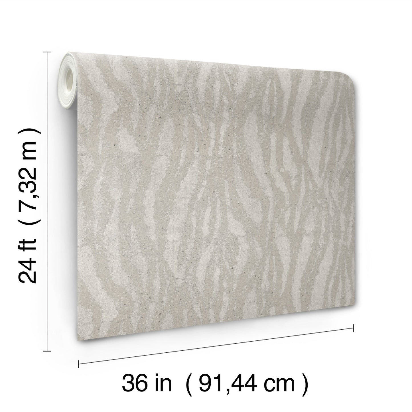 York Wallcoverings Candice Olson Decadence II Zebra Chic Silver Wallpaper Modern Textures Metallics   - DF3392