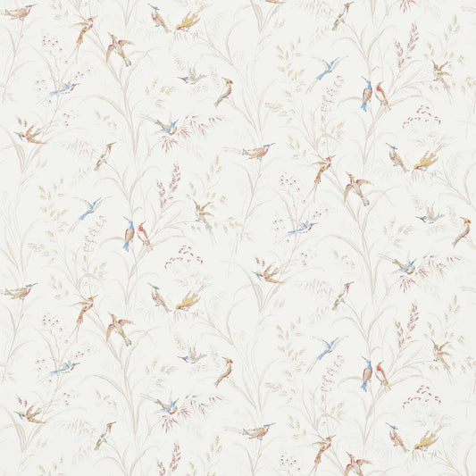 SANDERSON Tuileries Wallpaper Birds Taupe,Multi  Surflex-Printed Wallpaper - DFAB214080