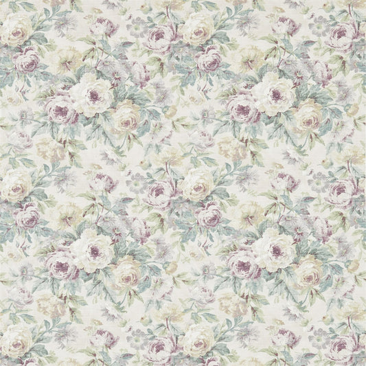 SANDERSON Amelia Rose Fabric Classic Floral Vanilla,Taupe   - DFAB223978