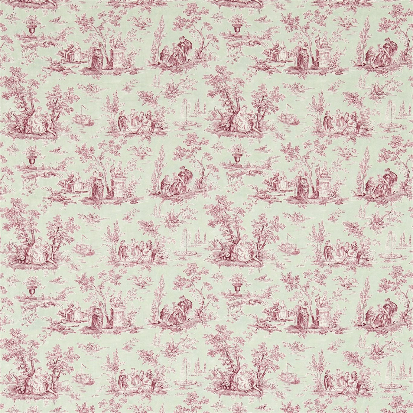 SANDERSON Josette Fabric Other Rose,Sage   - DFAB223985