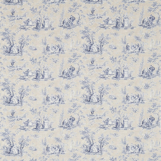 SANDERSON Josette Fabric Other Indigo,Taupe   - DFAB223987