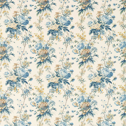 SANDERSON Lakeland Paradis Fabric Classic Floral Poppinjay,Lion   - DGDF227172