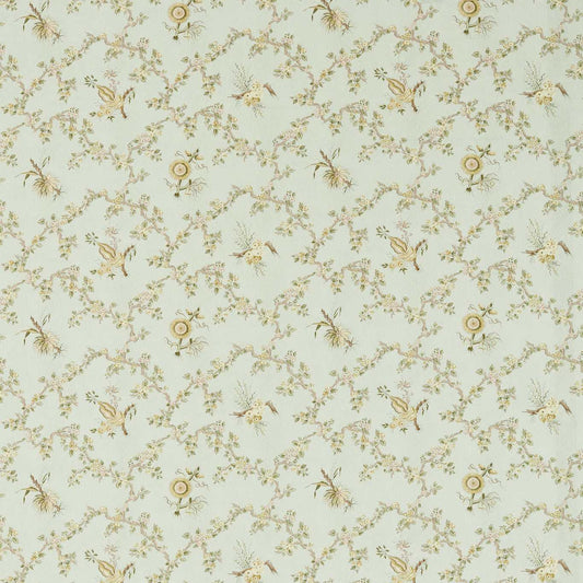 SANDERSON Trelliage Fabric Classic Floral Aphrodite,Blush   - DGDF227178