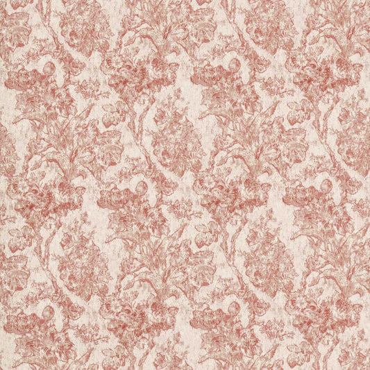 SANDERSON Fringed Tulip Toile Fabric Toile Putty   - DGDF227182