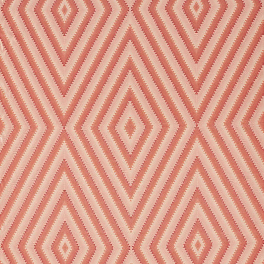 SANDERSON Dazzle Fabric Stripes Conch,Madder   - DGDF237386
