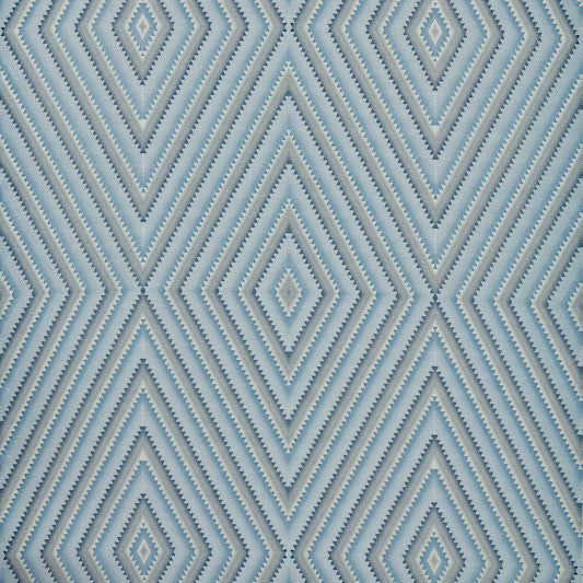 SANDERSON Dazzle Fabric Stripes Woad   - DGDF237387