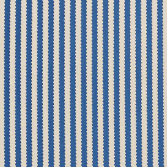SANDERSON Regency Aperigon Fabric Stripes Brighton Blue,Linen   - DGDF237396