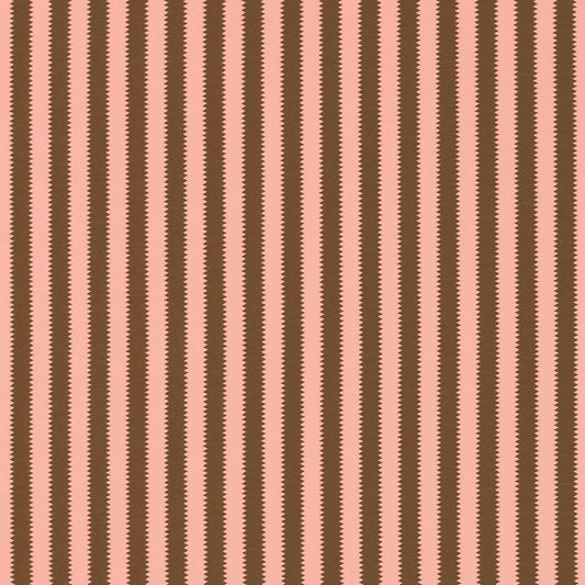 SANDERSON Regency Aperigon Fabric Stripes Putty,Walnut   - DGDF237397