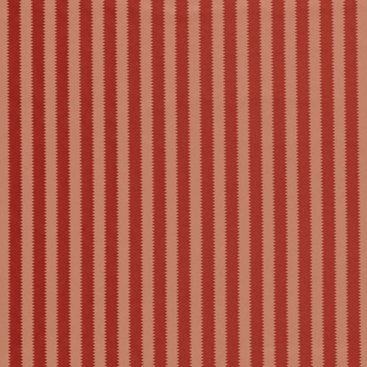 SANDERSON Regency Aperigon Fabric Stripes Madder,Sandstone   - DGDF237399
