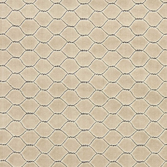 SANDERSON Faraday Velvet Fabric Geometric Stone   - DGDV237403