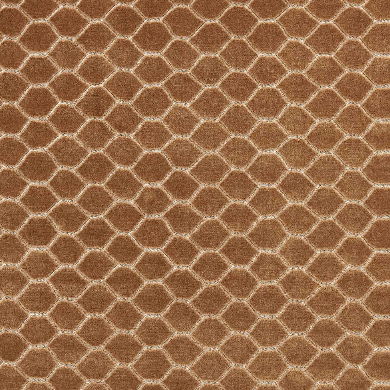 SANDERSON Faraday Velvet Fabric Geometric Bronze   - DGDV237412