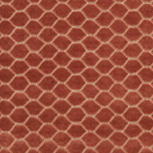 SANDERSON Faraday Velvet Fabric Geometric Sandstone   - DGDV237413