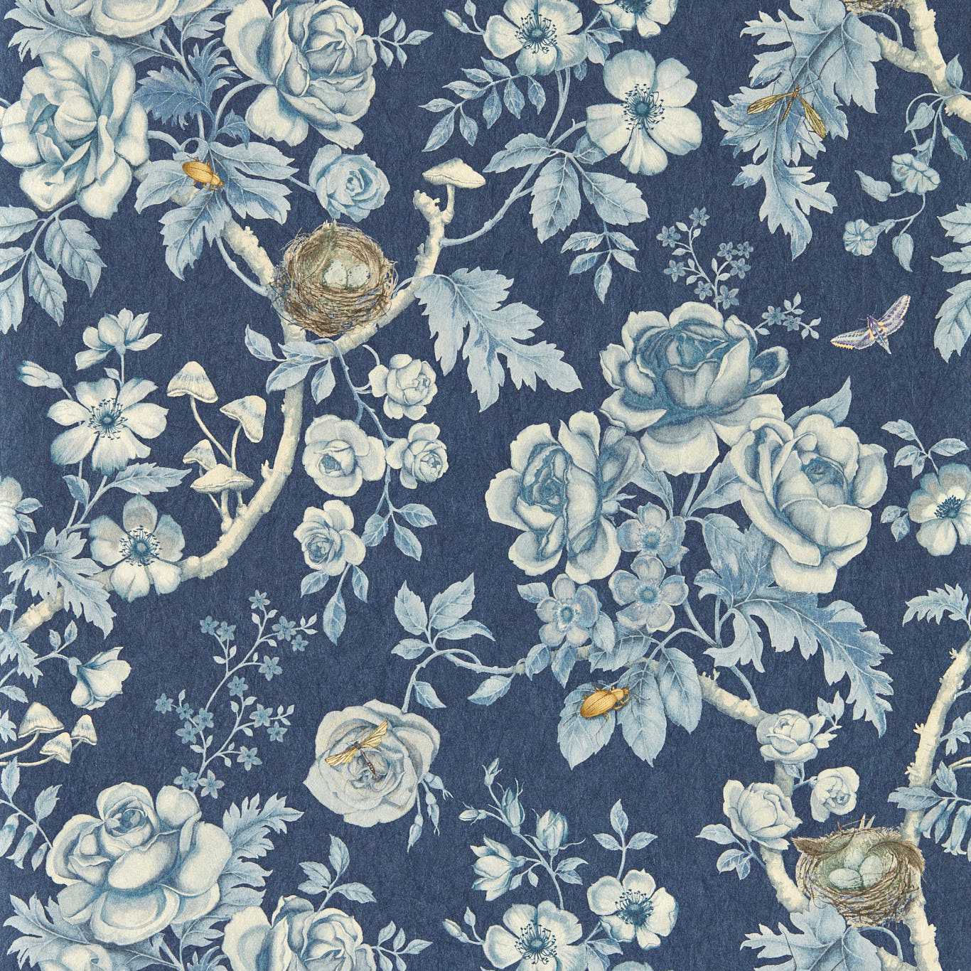 SANDERSON Tansy Bloom Wallpaper Classic Floral Atlantis  Digital Printed Wallpaper Wide Width - DGDW217314