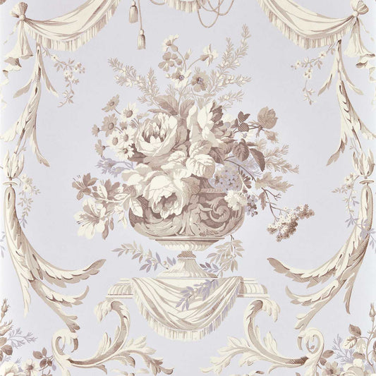SANDERSON Andromeda`s Cup Wallpaper Classic Floral Tyrian Lilac  Digital Printed Wallpaper Wide Width - DGDW217373