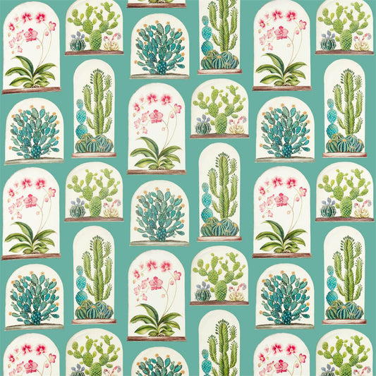 SANDERSON Terrariums Fabric Leaves , Trees Eucalyptus,Bengal   - DGLA226571