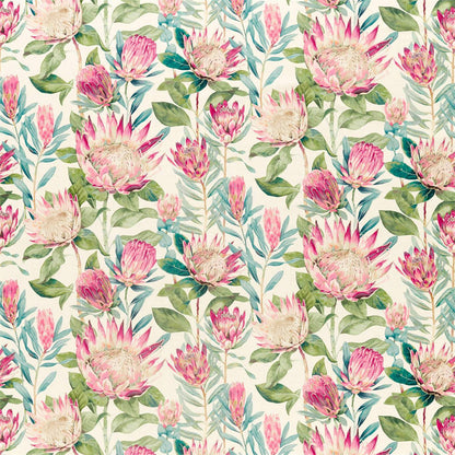 SANDERSON King Protea Fabric Classic Floral Rhodera   - DGLA226573