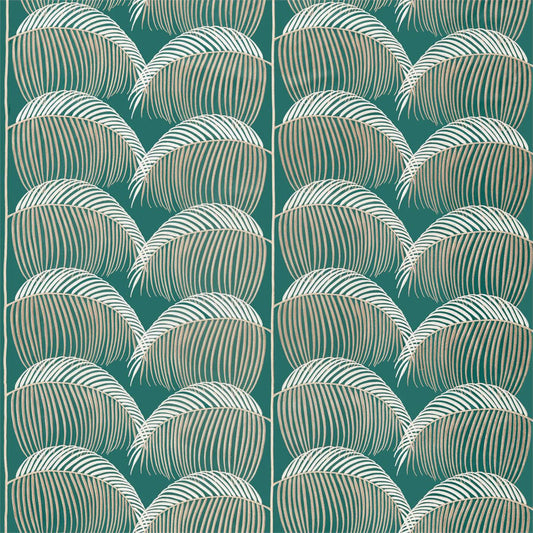 SANDERSON Manila Embroidery Fabric Leaves , Trees Eucalyptus   - DGLA236775