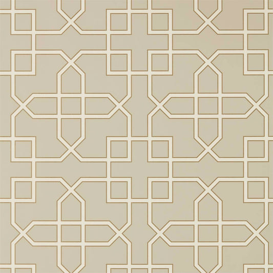 SANDERSON Hampton Trellis Wallpaper Geometric Linen  Rotary/Gravure Wide Width Printed Wallpaper - DGLW216659
