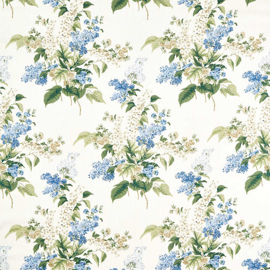 SANDERSON Delphinium & Lilac Fabric Classic Floral Larkspur Blue   - DHIF227313