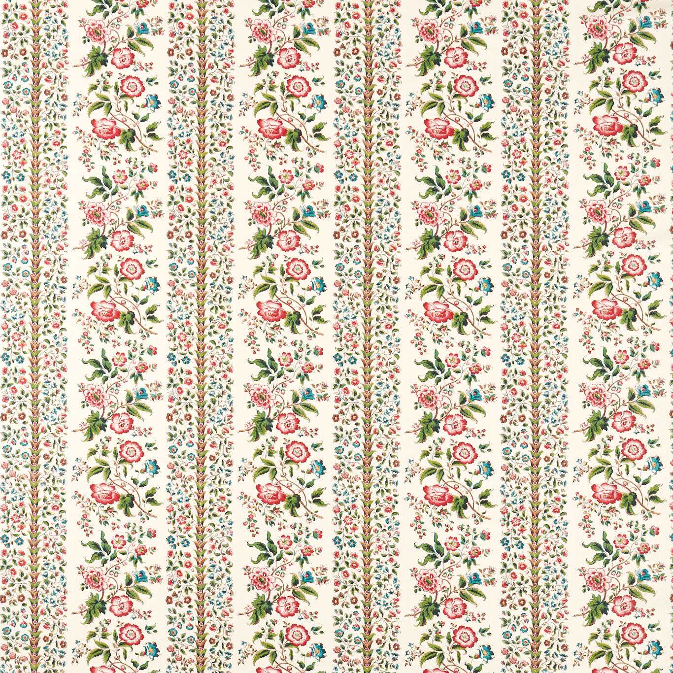 SANDERSON Rose Pergola Fabric Classic Floral Chintz   - DHIF227318