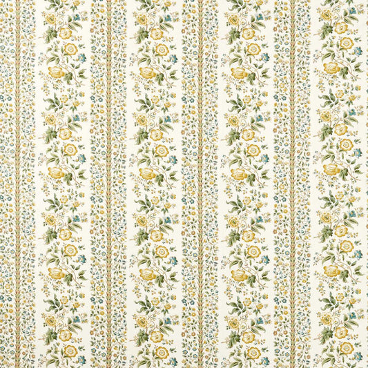 SANDERSON Rose Pergola Fabric Classic Floral Parchment   - DHIF227319