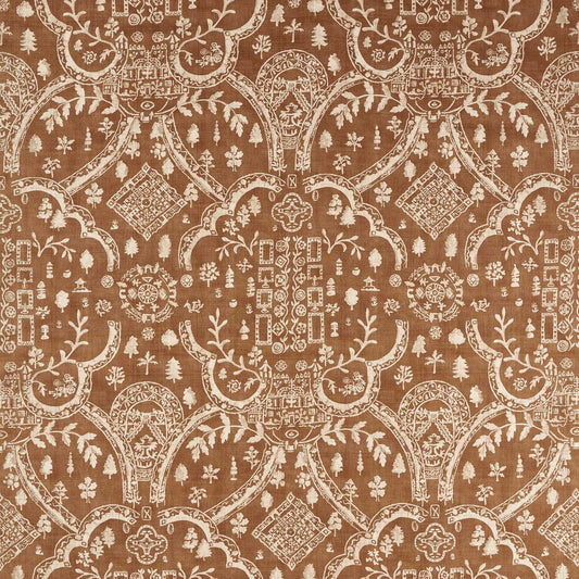 SANDERSON Topiary View Fabric Landscapes Muntjac   - DHIF227325