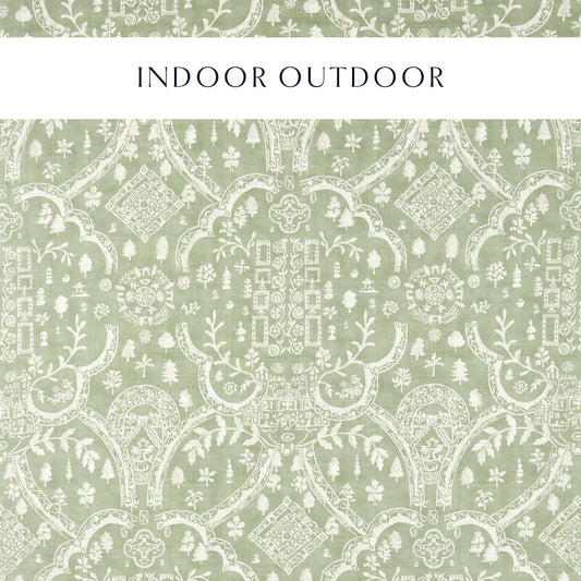 SANDERSON Topiary View Fabric Leaves , Trees Thyme   - DHIF227338