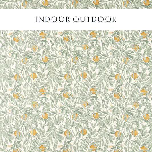 SANDERSON Ancient Apple Orchard Fabric Leaves , Trees Golden Knot , Sage   - DHIF227340