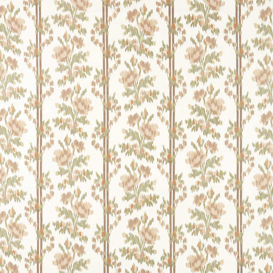 SANDERSON Apothecary Rose Fabric Contemporary, Floral Parchment,Olivine   - DHIF237597
