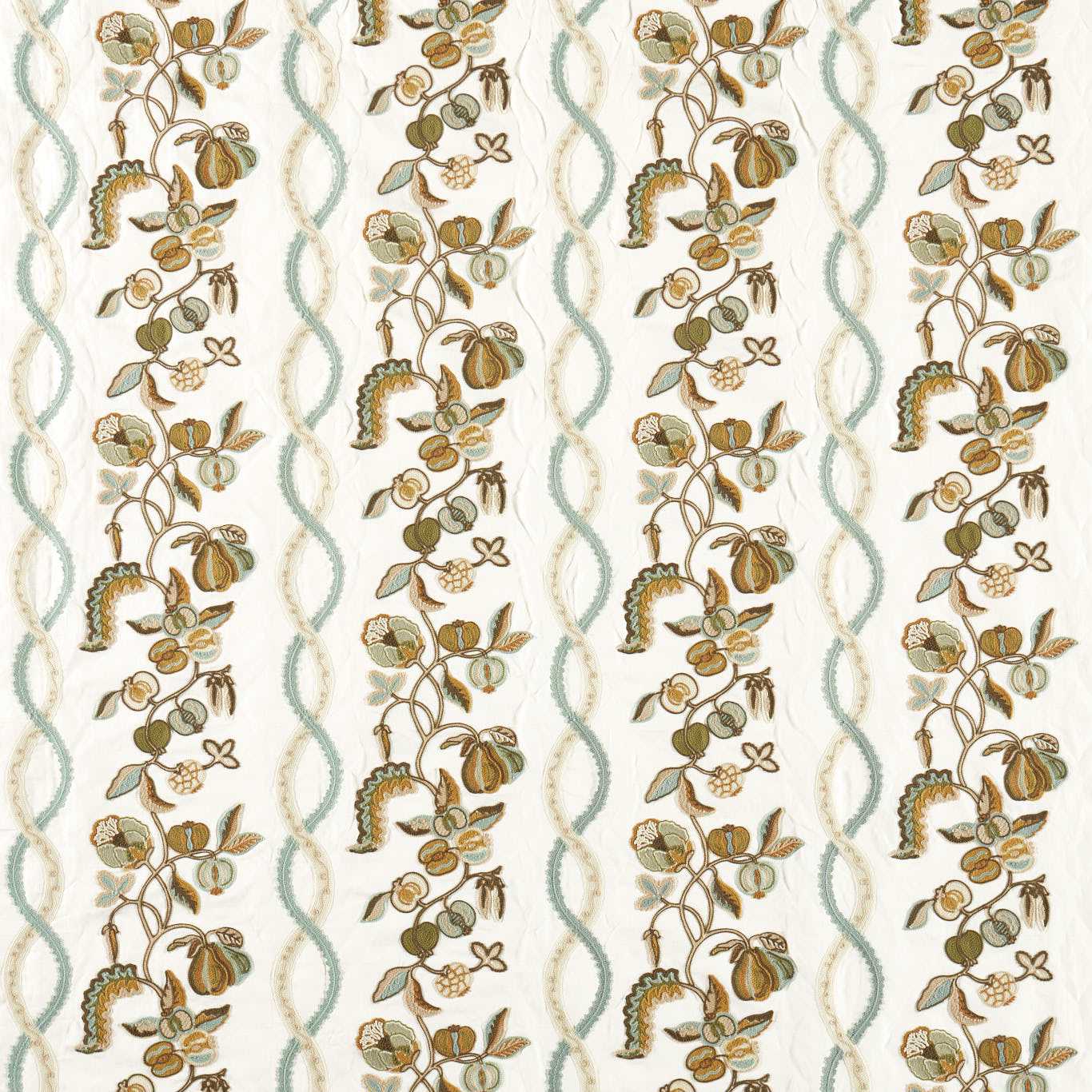 SANDERSON Kitchen Garden Fabric Classic Floral Gloucestershire Pear   - DHIF237600