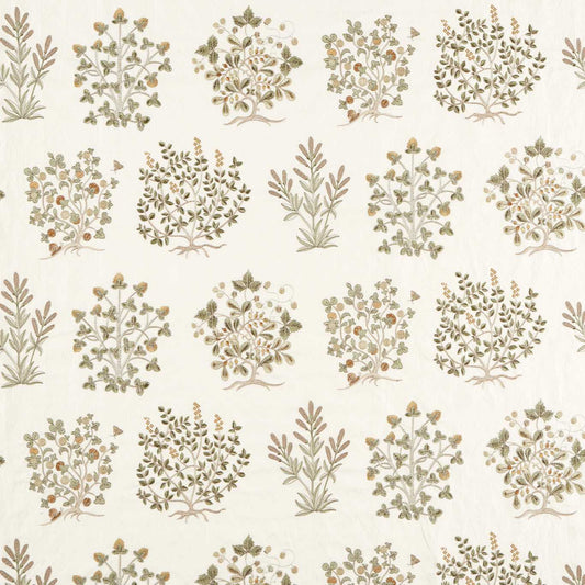 SANDERSON Thyme Walk Fabric Leaves , Trees Lichen,Gooseberry   - DHIF237618