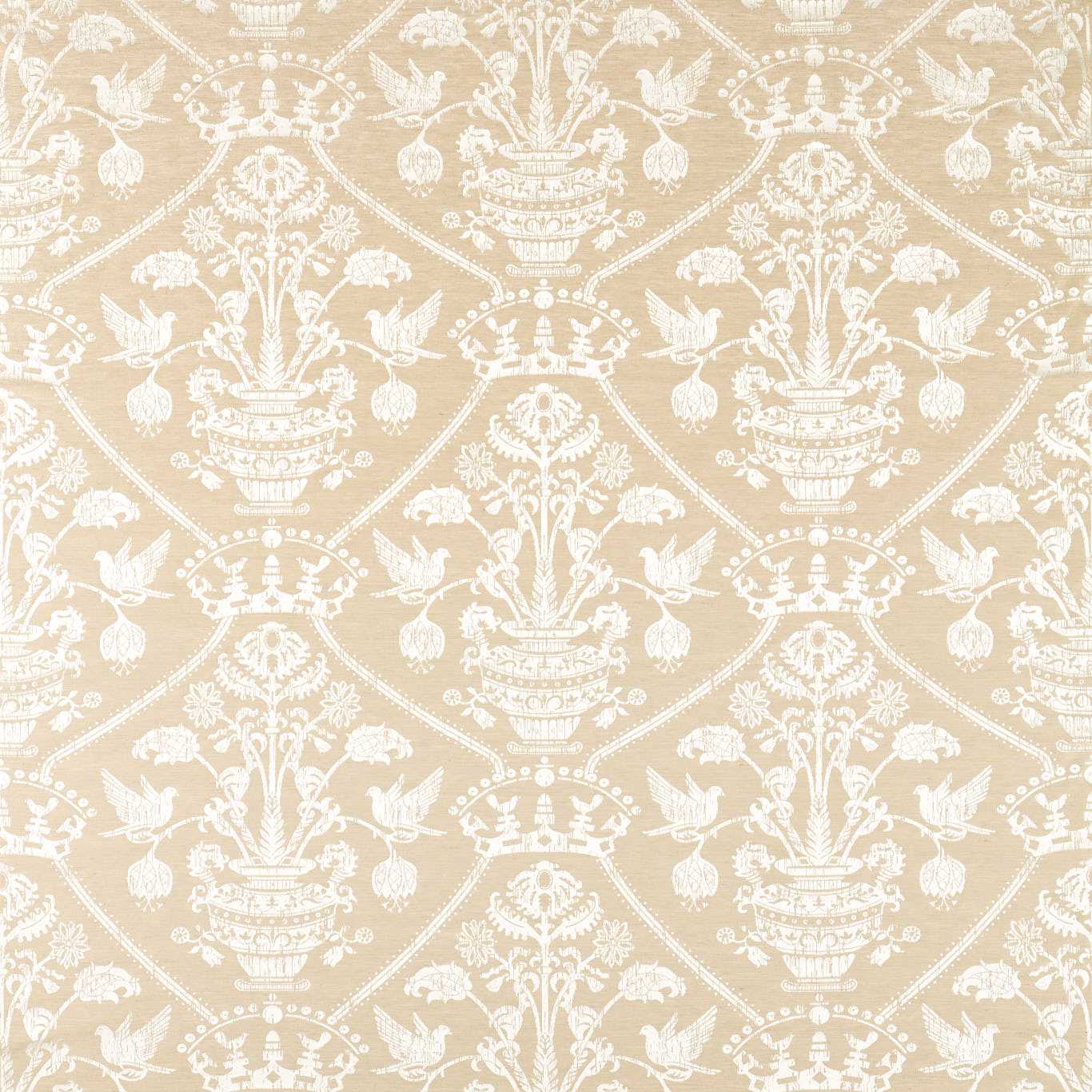 SANDERSON Highgrove Damask Fabric Damasks Gritstone   - DHIF237620