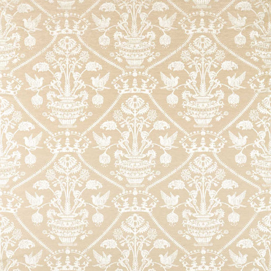 SANDERSON Highgrove Damask Fabric Damasks Gritstone   - DHIF237620