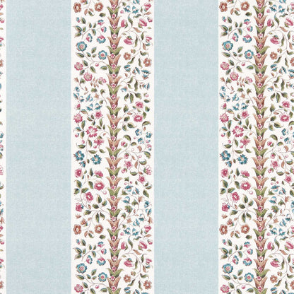 Sanderson Highgrove Pergola Stripe wallpaper mineral blue wisteria designer wallcovering luxury accent wall for living room bedroom dining room classic and contemporary interiors