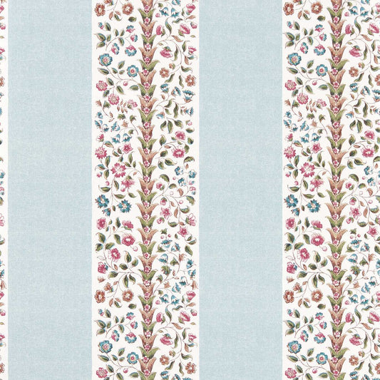 SANDERSON Pergola Stripe Wallpaper Classic Floral Mineral Blue,Wisteria  Digital Print Wallpaper - DHIP217486