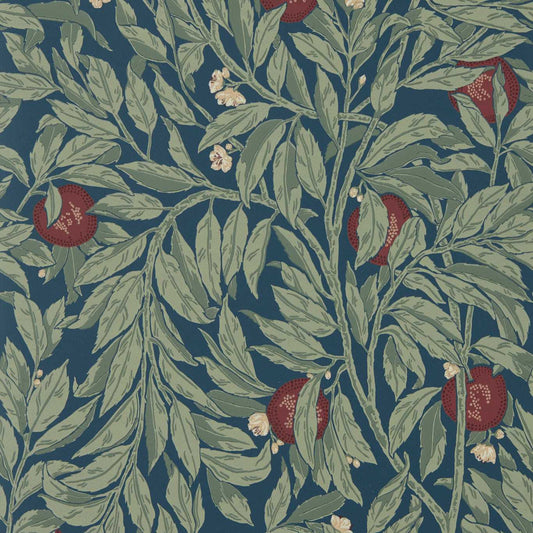 SANDERSON Ancient Apple Orchard Wallpaper Leaves , Trees Midnight  Surflex-Printed Wallpaper - DHIP217495