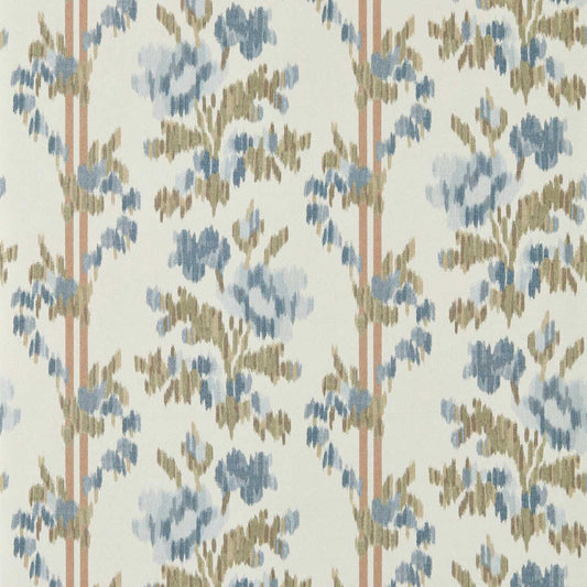 SANDERSON Apothecary Rose Wallpaper Contemporary, Floral Ether Blues  Digital Printed Wallpaper Wide Width - DHIP217496