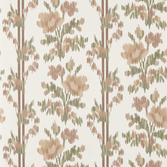 SANDERSON Apothecary Rose Wallpaper Contemporary, Floral Parchment ,Olivine  Digital Printed Wallpaper Wide Width - DHIP217498