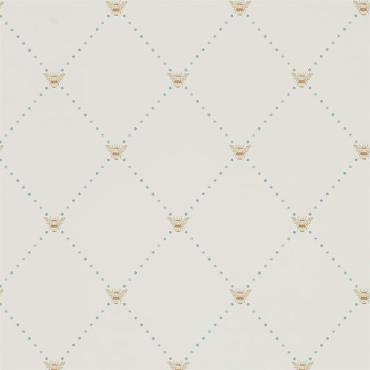 SANDERSON Nectar  Wallpaper Animals Copper,Denim  Gravure Printed Wallpaper - DHPO216357