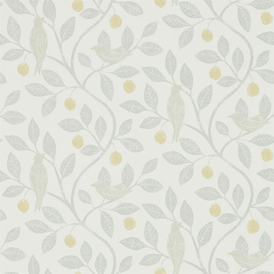 SANDERSON Damson Tree Wallpaper Leaves , Trees Dijon,Mole  Gravure - Wide Width Printed Wallpaper - DHPO216363